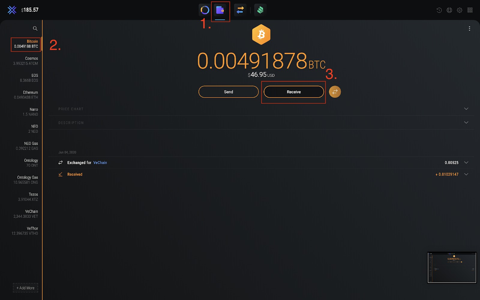 Bitcoin Address from a Desktop Wallet