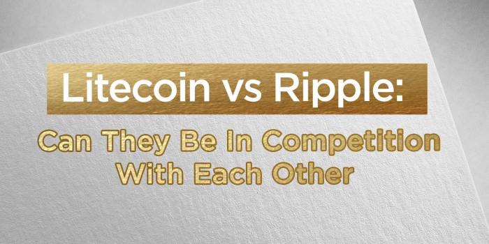                                         Litecoin vs Ripple: Can They Be In Competition With Each Other
                                     