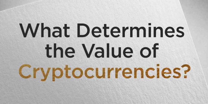                                         What Determines The Value Of Cryptocurrencies?
                                     