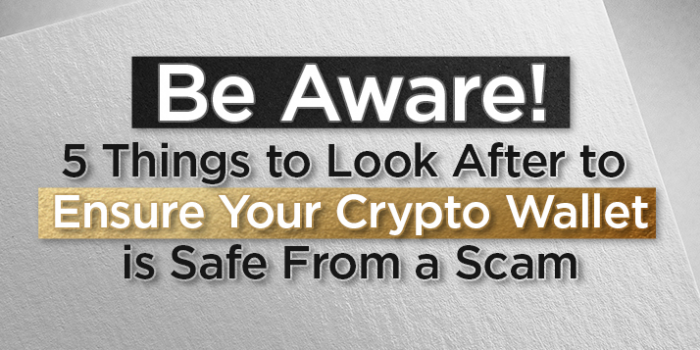                                         Be Aware! 5 Things to Look After to Ensure Your Crypto Wallet Is Safe From a Scam
                                     