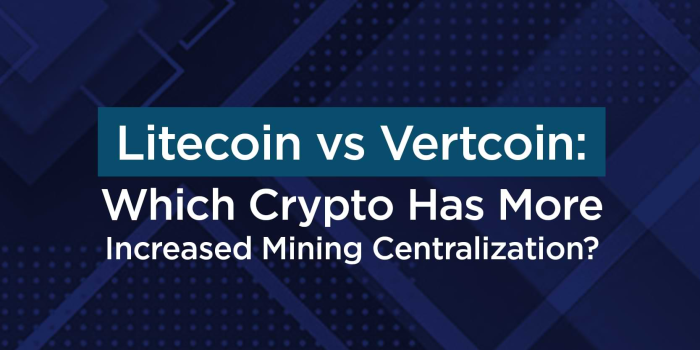                                         Litecoin vs Vertcoin: Which Crypto Has More Increased Mining Centralization?
                                     