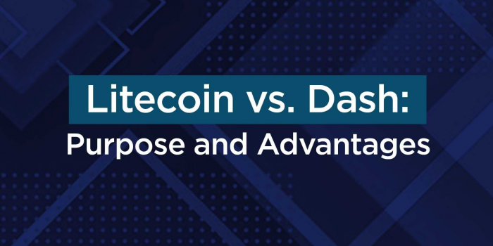                                         Litecoin vs. Dash: Purpose and Advantages
                                     
