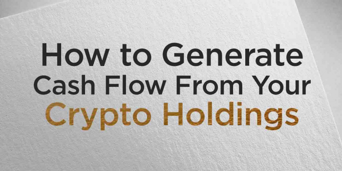                                         How to Generate Cash Flow from Your Crypto Holdings
                                     